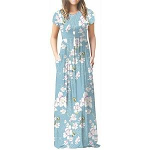 Viishow Blue Floral Maxi Dress WITH POCKETS!!!!